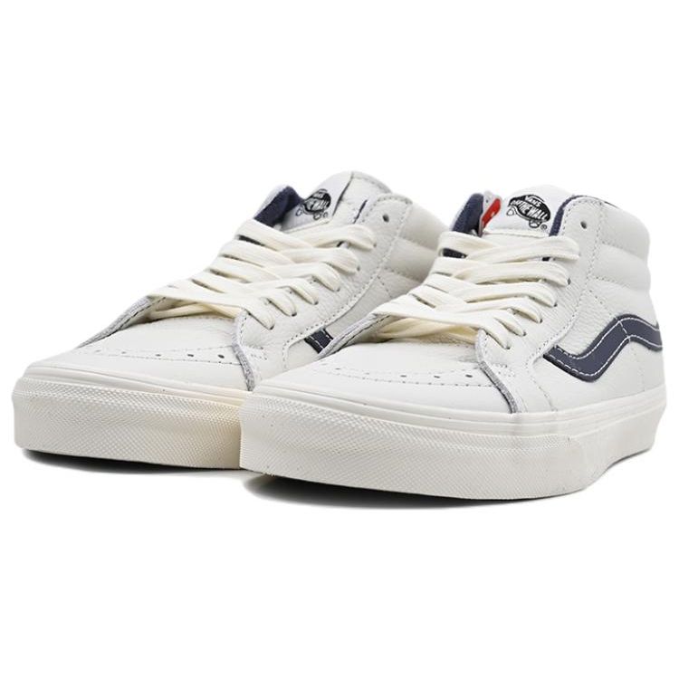 Vans Sk8 Casual Mid-Top Skate Shoes Unisex Sneakers White Blue VN0A3MV8FS8