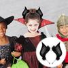 2025 Halloween Bat Headband Gothic Bat Ears Hair Band Masquerade Party Headdress for Role-Play Photoshoot Stage