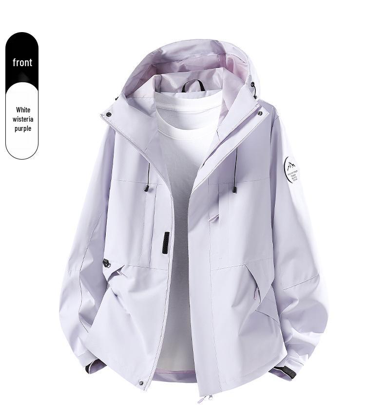 Spring/Autumn Outdoor Couple's Windbreaker – Windproof, Waterproof, Durable, Hooded Jacket for Men & Women