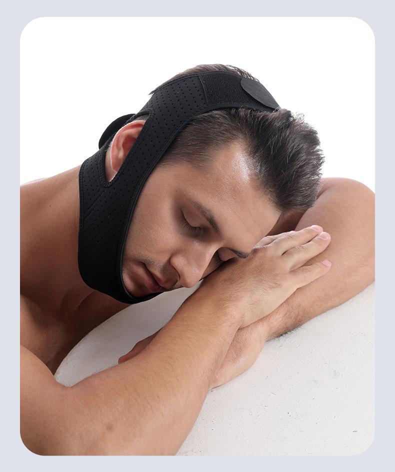 

Прочный и безопасный подбородочный ремень против храпа для мужчин и женщин, Стоп-храп, Пояс-поддержка челюсти, Предотвращает вывих челюсти, Способствует сну