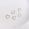 14K Gold-Filled Openwork Curved Heart DIY Jewelry Connecting Components 