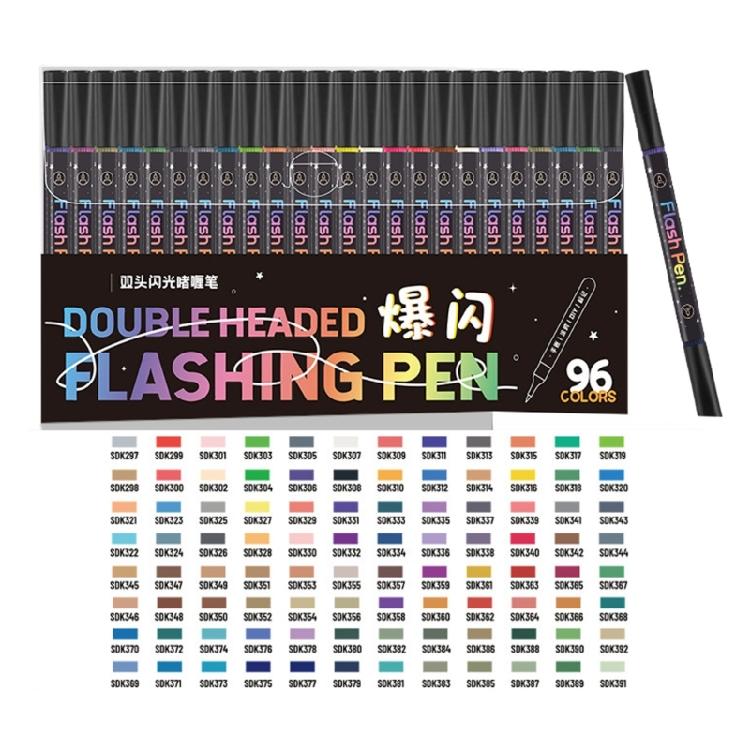 Night Visible Double Ended Art Marker Consistent Ink Flow Acrylic Marker Pen Safe for Creative Activities