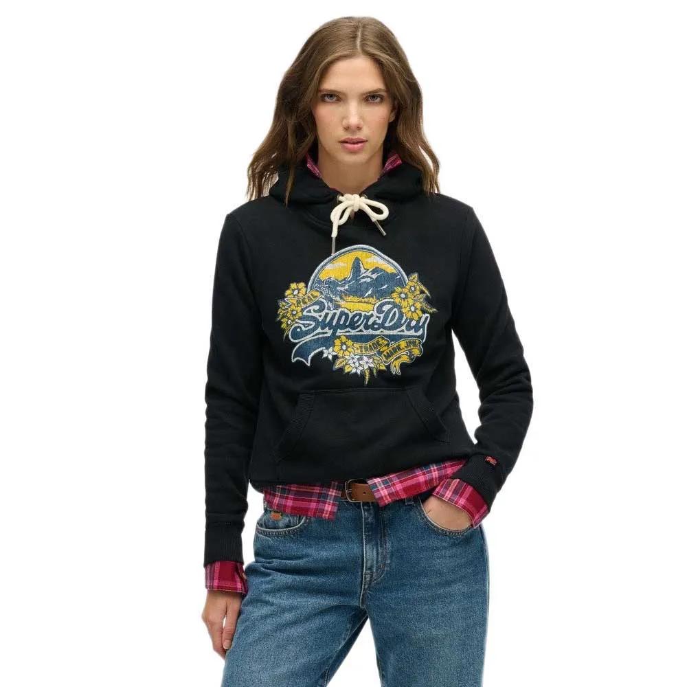 Superdry, Damen, Pullover, Floral, Schwarz, (S) - Bild 4