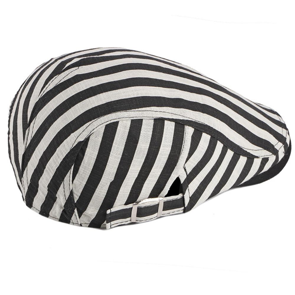 HT4623 Beret Cap Men Women Spring Summer Cap Hat New Artist Painter Beret Hat Adjustable Striped Ivy Flat Cap Male Female Berets