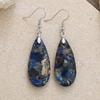 Luxury High Quality Natural Emperor Stone Water Drop Earrings Earrings European and American Popular Retro Jewelry