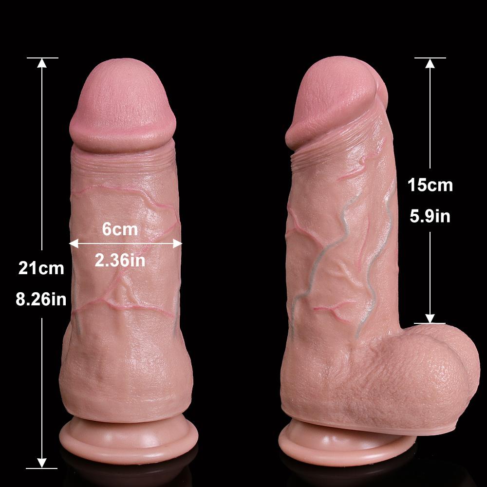 Realistic Silicone Massager with Strong Suction Cup, Manual Design, Body-Safe Material, Easy to Clean, No Battery Required