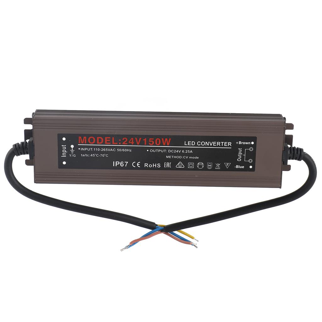 IP67 LED Driver Switch Power Supply Transformer Adapter Constant Voltage Output for LED Strip Light Outdoor Lightbox