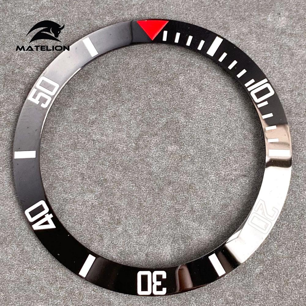 MATELION 38 мм керамический сплав часы безель вставка кольцо наклонная посадка 40 — фото 25
