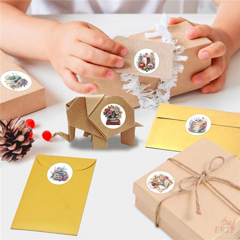 500Pcs/Roll Ins Flowers & Reading Kids Rewards Stickers - DIY Scrapbooks Album Decor Sealing Label Decals