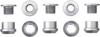 Wolf Tooth Chainring Bolt and Nut Set for 1X 5 Raw Silver 6mm U15CBCN06RSIL 5-Piece - Pcs.