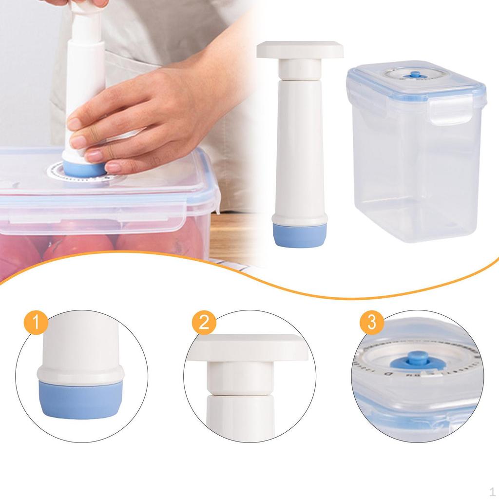 Food Preservation Container with Vacuum Pump for Meal Prep And Storage