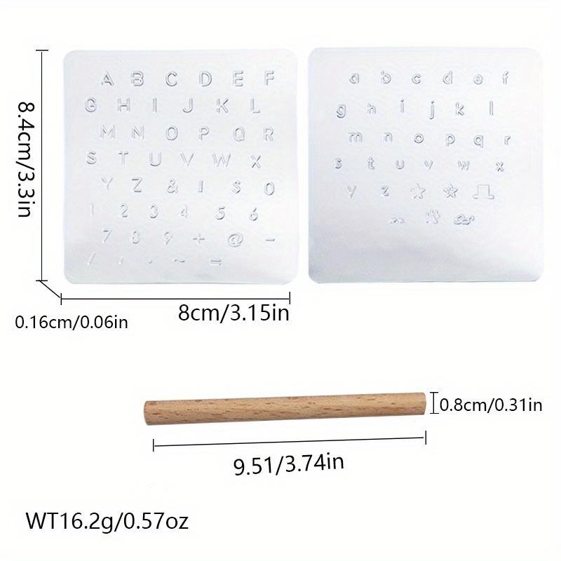 

3pcs/set Creative Handmade Leather Printing, Transparent Alphanumeric Seals, Handmade Leather Goods Carving DIY Tools, Leather Engraving Printing Mold A