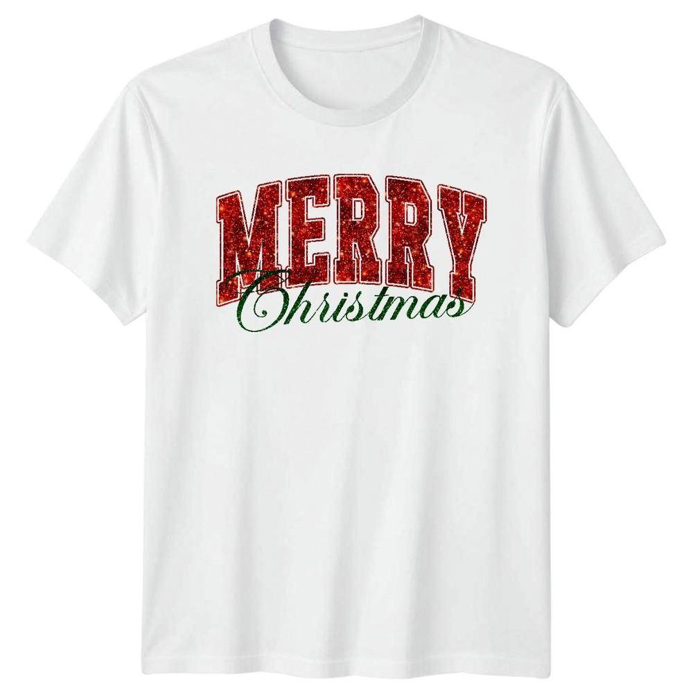 Merry Christmas Christmas Holidays Unisexs Unisexs Graphic Tee Shirt Festive S