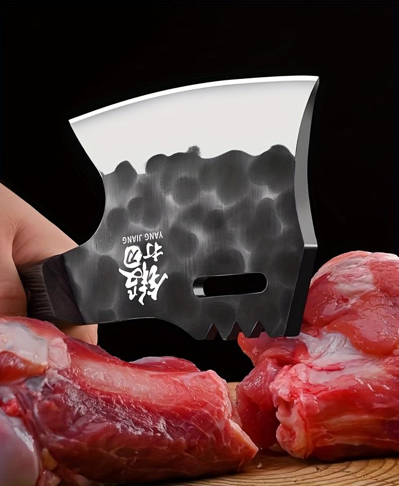 High-Carbon Stainless Steel Butchering Knife with Ergonomic Wooden Handle for Professional Chefs