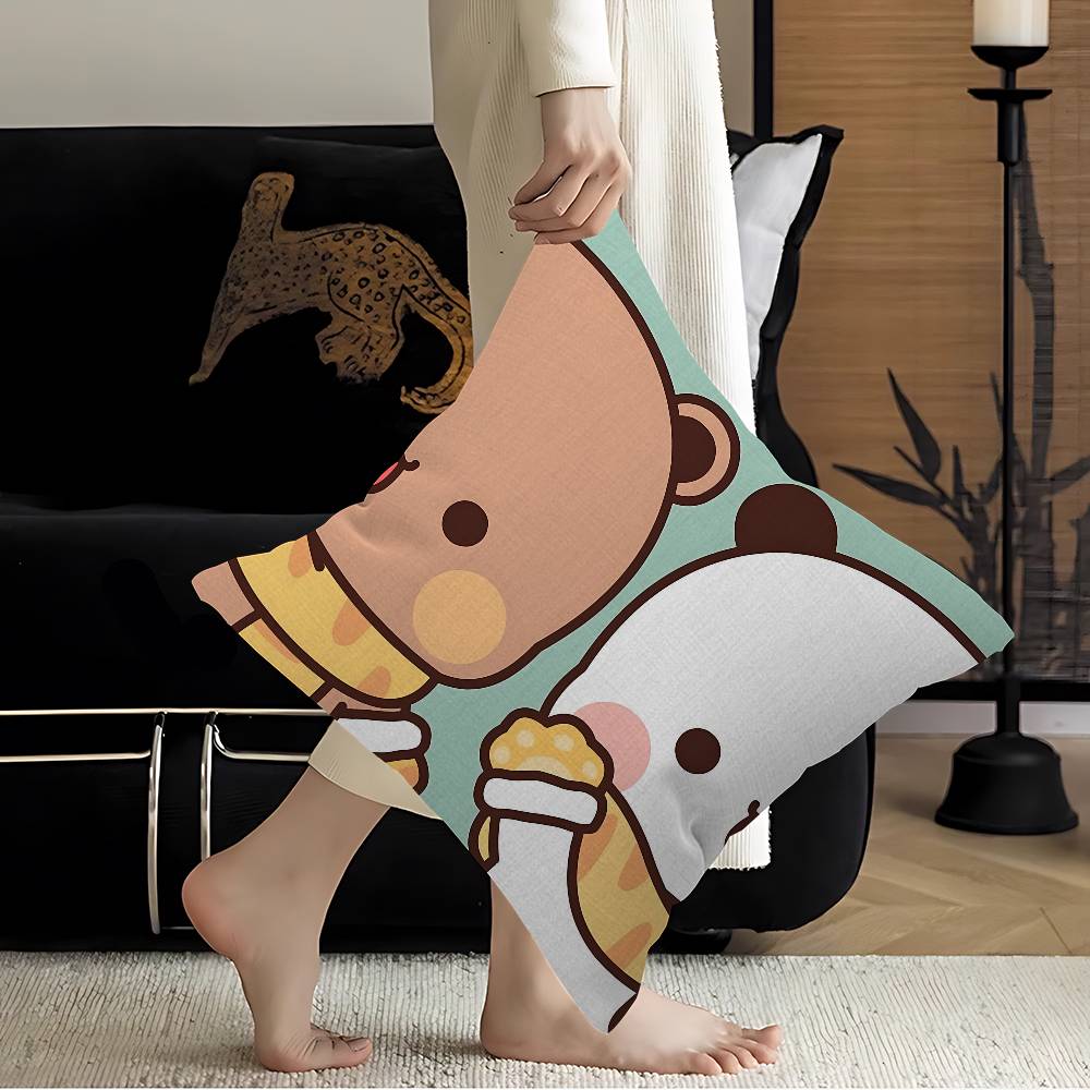 Cartoon B-Bubu And D-Dudu Cute Personalized Picture Text Home Decorative Pillows Household Gifts 45x45cm