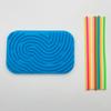Sensory Activity Board for Kid Busy Board Motor Skills Montessori Toy Relaxing Stress Colored Silicone Rod Travel Toy Gift Boy