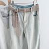 Sweet Sister Lady Versatile Thin Narrow Strip Lace Silk Scarf Foreign Style Scarf Headband Belt Decoration