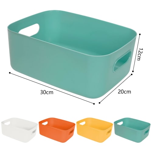RAIN QUEEN Storage Baskets, Storage Boxes, Trinket Boxes, Polypropylene Cases, Set of 8, Multicolored, Small Item Organizers, Desktop Storage Cases wi