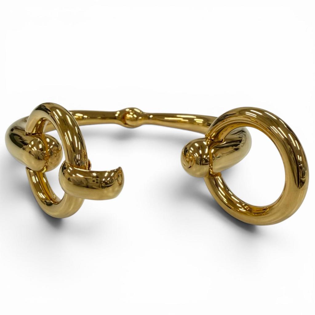 Excellent GUCCI Bangle Horsebit gold Women Used