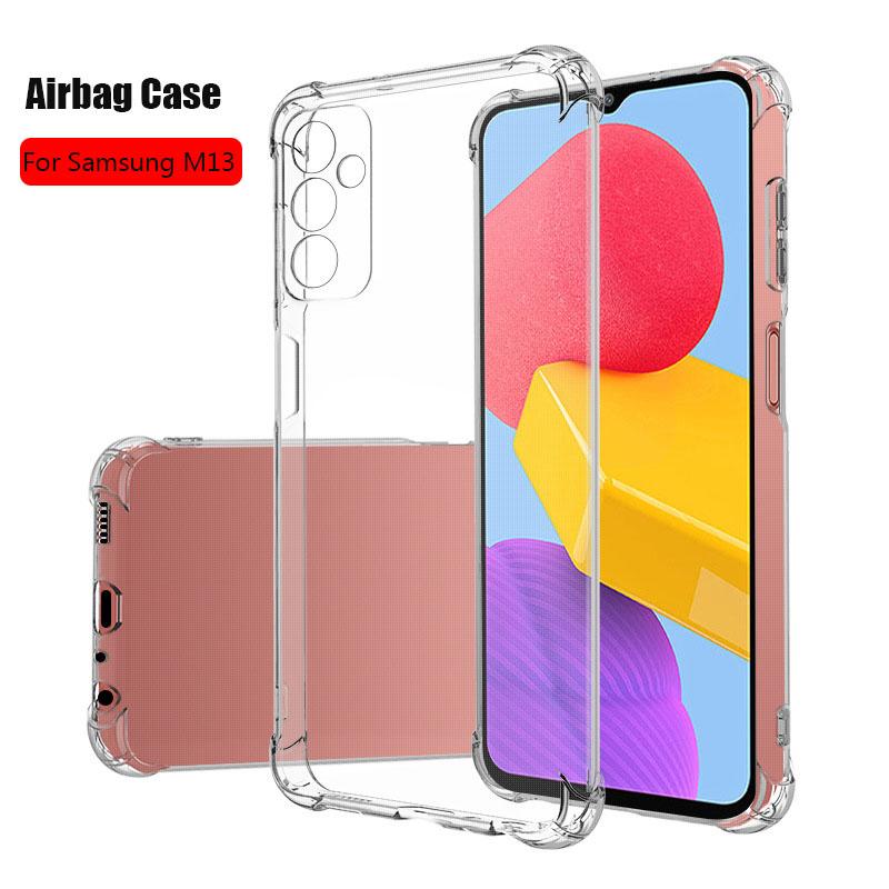 

Прозрачный мягкий чехол-подушка безопасности из ТПУ для Samsung Galaxy M13 M53 M33 M23 A23 A73 противоударный прозрачный чехол для телефона