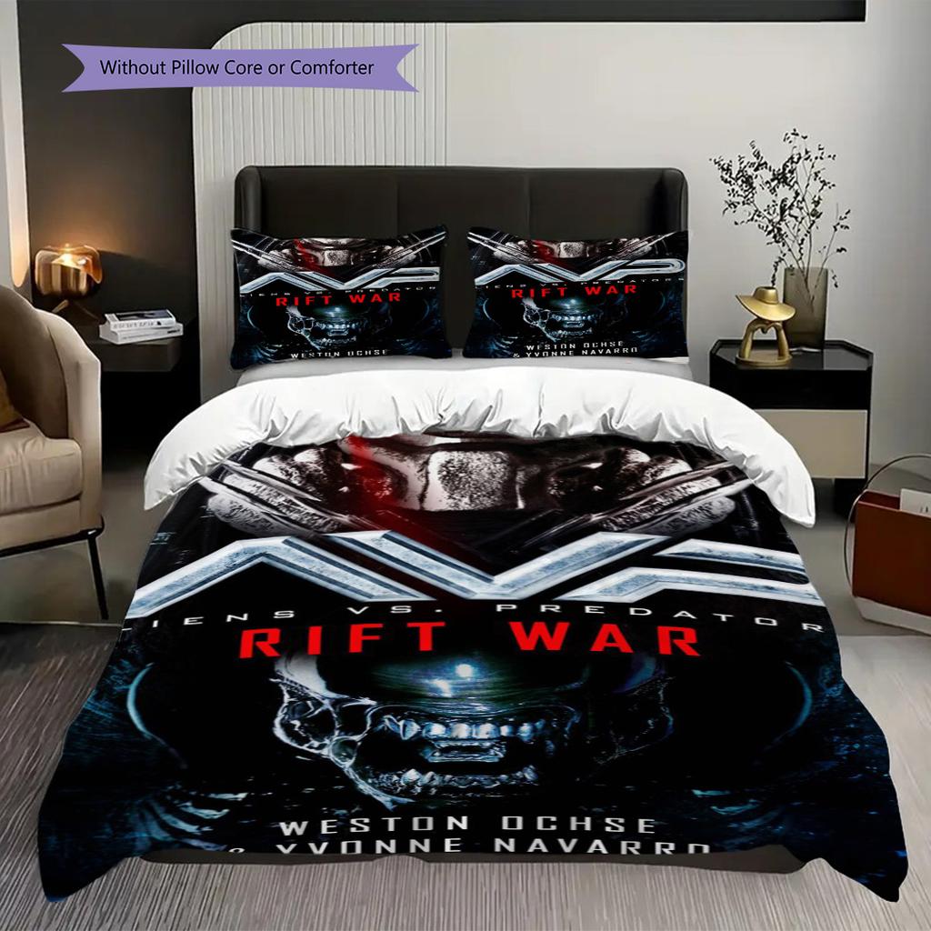 Predator Vs Alien Final Showdown Bedding 1 Duvet Cover 2 Pillowcase Without Core Soft And Comfortable Christmas Birthday Gift Bedding Set