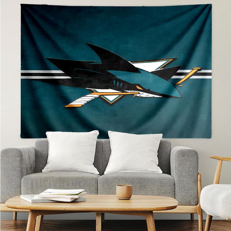 1PC Shark City Lights Tapestry Accessories Playroom Tapestry, for Bedroom,Livingroom, dormitory Room Wall Decor Fan Birthday Gifts