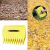 Leaf Scoops Hand Rakes for Picking Up Leaves Grass Clippings & Garbage Yellow