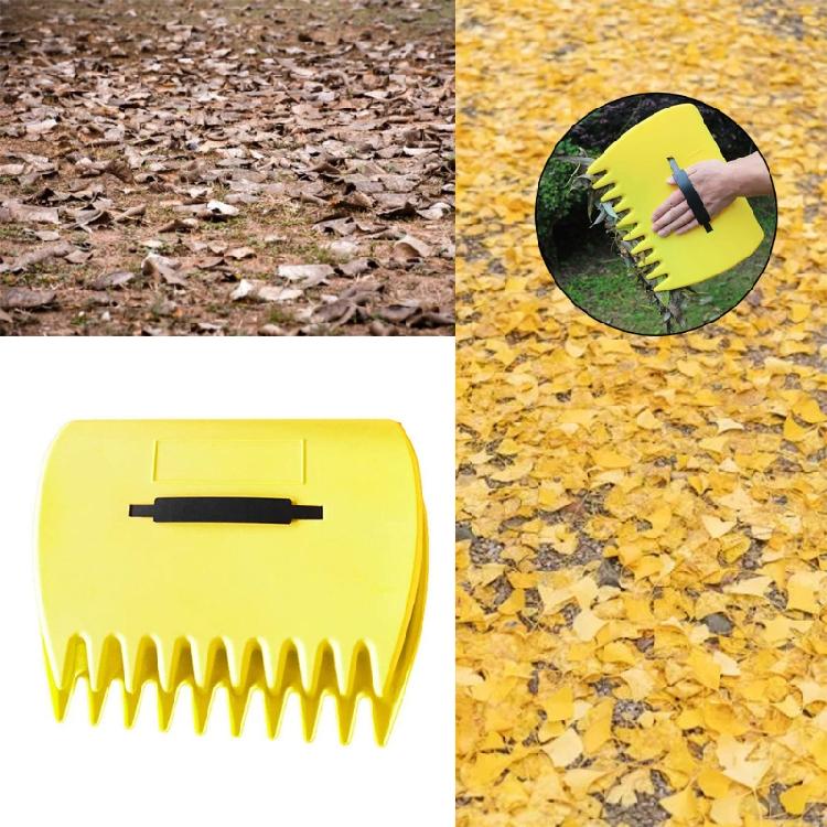 Leaf Scoops Hand Rakes for Picking Up Leaves Grass Clippings & Garbage Yellow