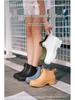 Modische Unisex Kurze Regenstiefel mit Samt, Rutschfestem, Wasserdichtem Design für Damen