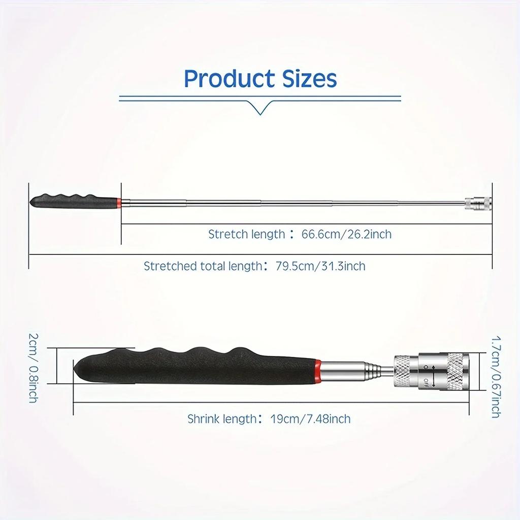 NEW Portable Telescopic Magnetic Magnet Pen Handy Tools Capacity For Picking Up Nut Bolt Extendable Pickup Rod Stick