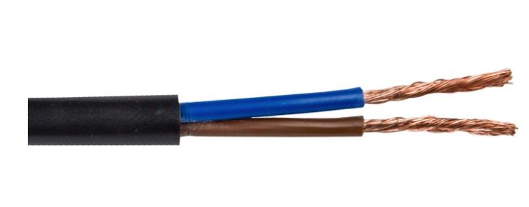 Przewód Mieszkaniowy H03Vv-F (Omy) 2X1,5 Czarny 300/300V /50M/