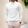 Yousheng Herren Rollkragenpullover Zopfstrick Pullover Lässiges einfarbiges Basic-Oberteil für Straße Arbeit Dating Alltagskleidung