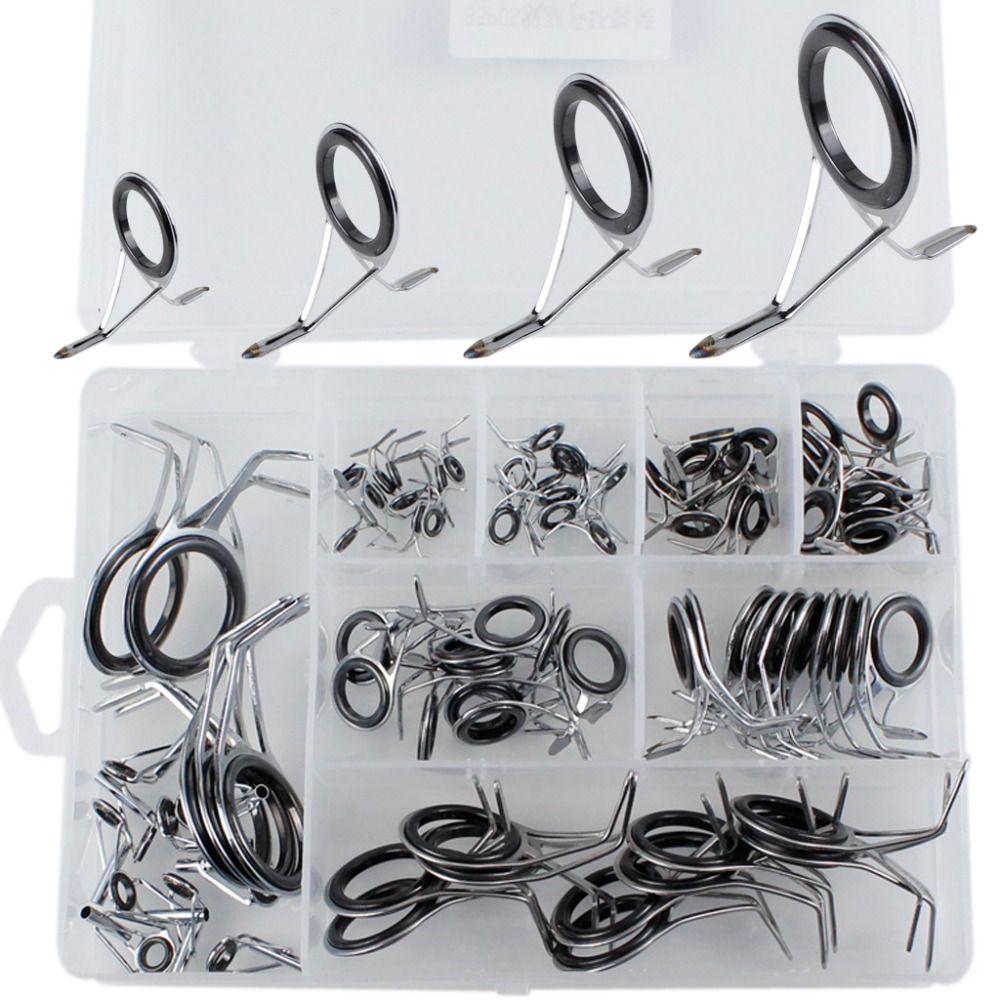 High Quality Stainless Steel Casting Fishing Rod Guide Ceramic DIY Fishing Pole Ring Stainless Steel Frame Fishing Accessories