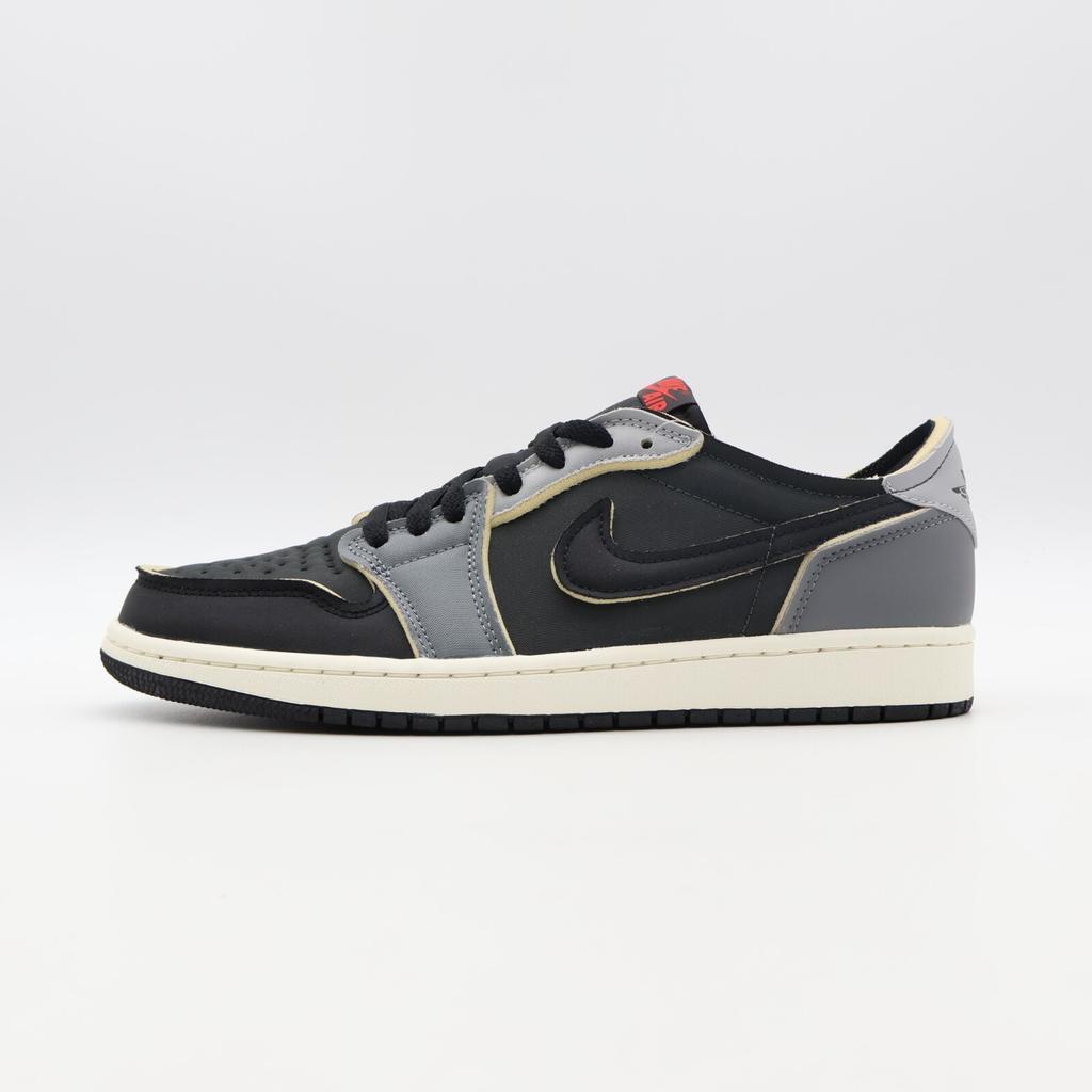DV0982-006 Nike Air Jordan 1 Low OG EX Black Smoke Grey Sail Beige Gray (Men's)