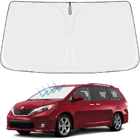 Proadsy 2025 Upgrade Front Windshield Sun Shade Foldable RAV4 Sunshade Protector Fit -2025 RAV-4 SUV Crossover, TRD Off-Road, LE XLE Premium Limited