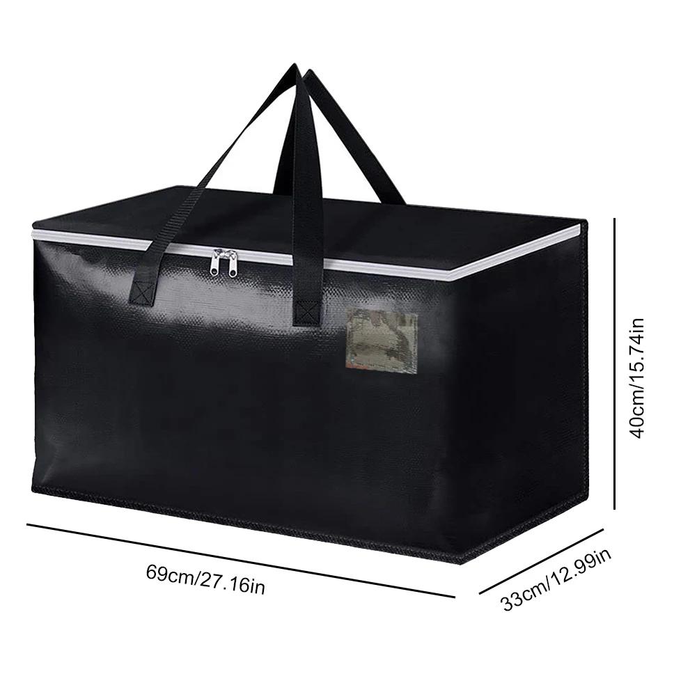 90L Moving Bags with Zippers & Handles Storage Bags Heavy Duty Storage Packing Bags Collapsible Bag for Packing & Moving Storing