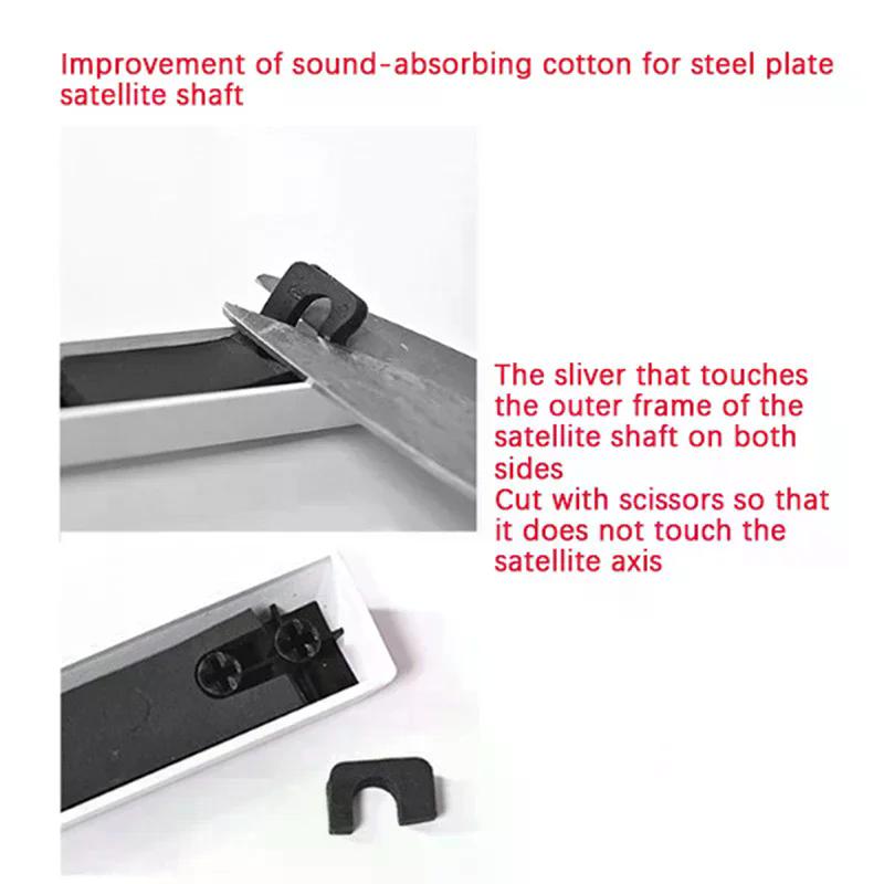 Mechanical Keyboard Satellite Shaft Space Key Cap Soundproof Cotton 6.25U/7U Sound-Absorbing Pad Filling Cotton