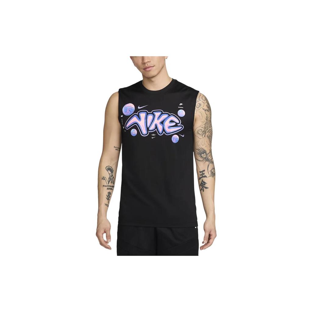 Nike Dri-FIT Lightweight Comfortable Quick-Dry Sleeveless T-Shirt Men Tops Black FV8415-010