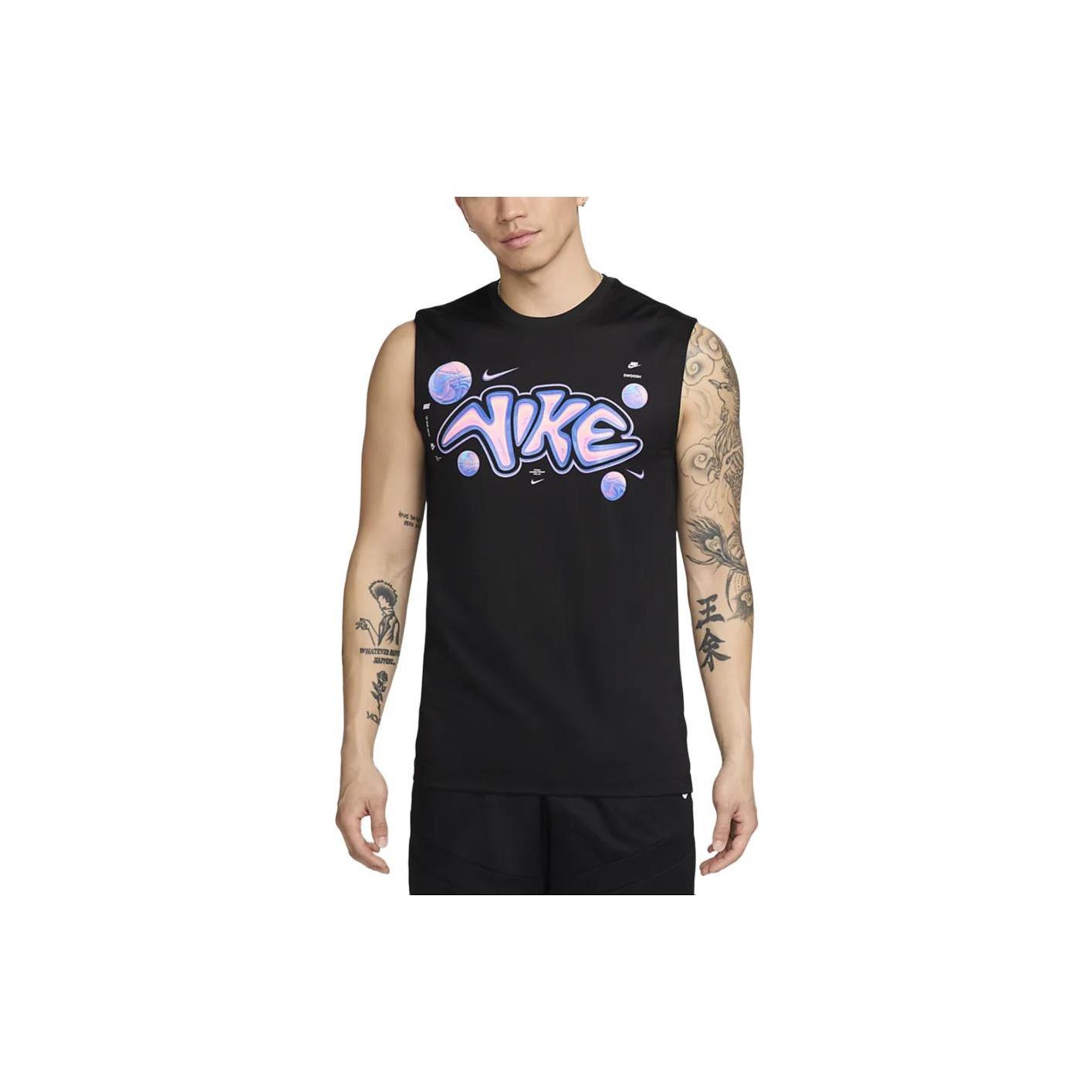 

Nike Dri-FIT Легкая Удобная Быстросохнущая Футболка Без Рукавов Мужские Топы Черный FV8415-010 XL