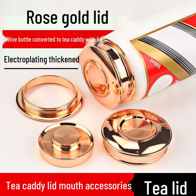 UO SO Rose Gold Metal Lid for Tea Caddies