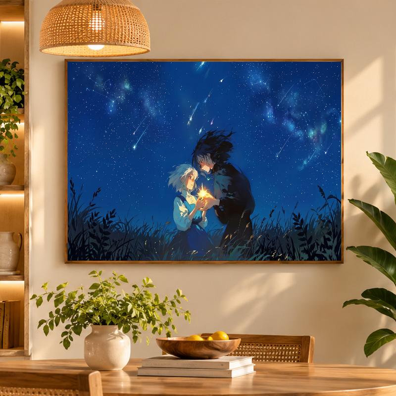 5D Diamond Painting Howl's Moving Castle DIY Full Drill Diamond Art Kit Home Decoration