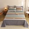 Geometric Grid Pattern Bed Sheet Set 3Pcs 100% Cotton Queen Size Bedding Set Skin-friendly Soft Bed Sheets with Pillowcases
