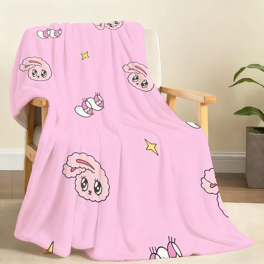 Kawaii Cute E Esther B BunnyS Cartoon Blanket For Soft Throw Blanket for Picnic Bed Sofa Home Bedroom Cozy Warm Comfortable