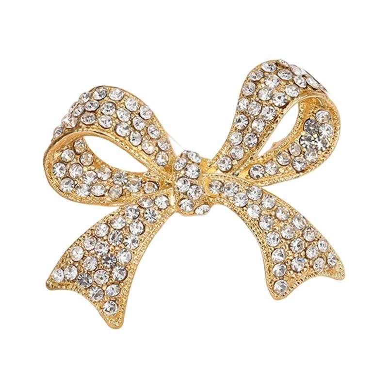 Practical Butterfly Pins Fashionable Bowknot Brooch Sparkling Women Clothing Jewelry Suitable for Various Occasion