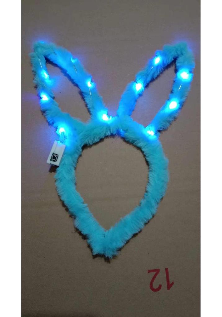 StellaLou Luminous Plush Rabbit Ear Headband & Hair Clip