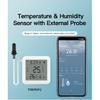 Tuya Zigbee WiFi Temperature Humidity Sensor 1M External Sensor Cable Probe APP Remote Control Work With SmartLife Yandex Alexa
