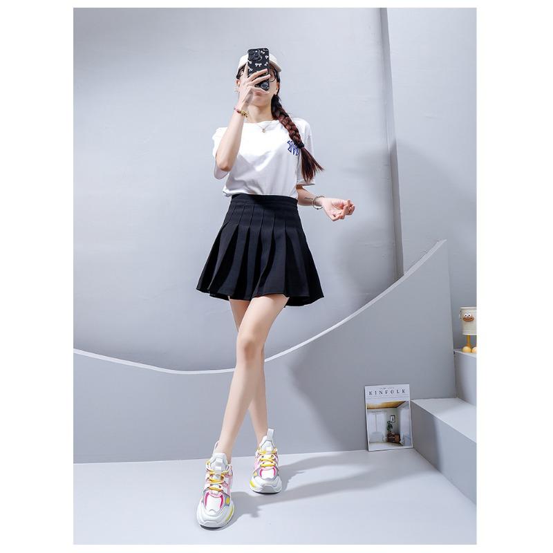 New Color Block Dad Shoes Women Chunky Platform Sneakers Fashion Casual Height Increasing Shoes