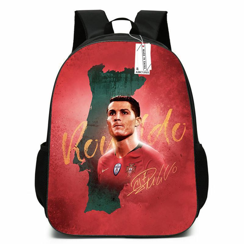 Cr7 Cartoon School Backpack Oxford Fabric Breathable Lightweight For Elementary Students Classroom