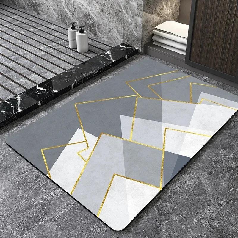 Colorful Geometric Texture Door Front Mat Decoration Home Bathroom Floor Mat