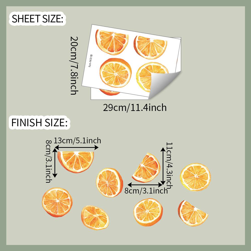 

Фрукты и Апельсин Сделай сам Кухня Столовая Дом Украшение Наклейки на Стену